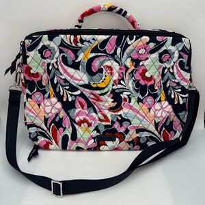Vera Bradley Mod Paisley Laptop Workstation Crossbody Bag